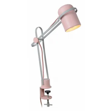 Настольная лампа офисная Lucide Bastin 05535/01/66 Цвет плафонов розовый Цвет арматуры серый