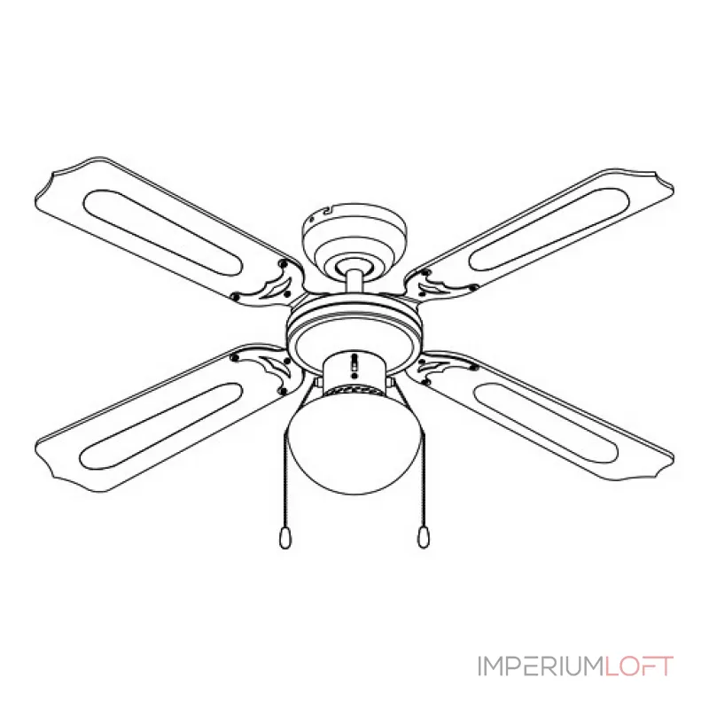 Потолочная люстра с вентилятором Champion 0309 Globo Потолочная люстра с вентилятором Champion 0309 Globo