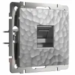 Розетка Ethernet RJ-45 Werkel W1281006 (серебряный) Цвет арматуры серебро
