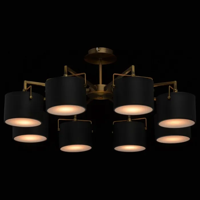 Люстра на штанге MW-Light Сайрус 721010408 Цвет арматуры бронза Цвет плафонов черный от ImperiumLoft