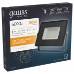 Настенно-потолочный прожектор Gauss Qplus 613511150 Цвет плафонов прозрачный