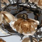 Подвесная люстра MW-Light Розенхейм 615011708 Цвет арматуры черный Цвет плафонов золото от ImperiumLoft