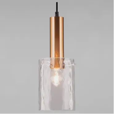 Подвесной светильник Eurosvet Asti 50177/1 черный/бронза Цвет плафонов прозрачный Цвет арматуры бронза