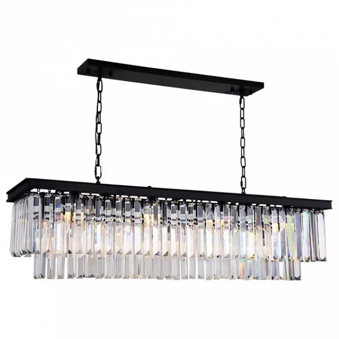 Подвесной светильник DeLight Collection 1920s Odeon KR0387P-10C/P black/clear Цвет арматуры черный Цвет плафонов прозрачный от ImperiumLoft