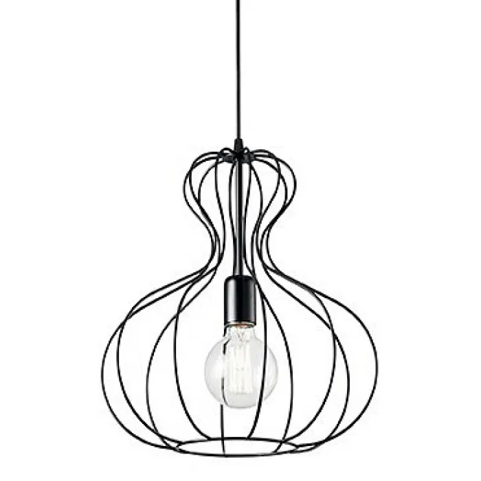 Подвесной светильник Ideal Lux Ampolla AMPOLLA-1 SP1 NERO Цвет арматуры черный Цвет плафонов черный от ImperiumLoft