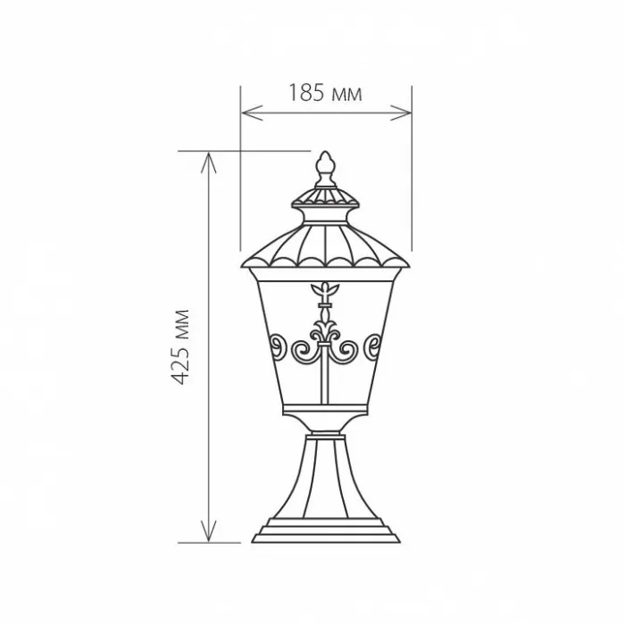 Наземный низкий светильник Elektrostandard Diadema Diadema S (GLYF-8046S) черное золото от ImperiumLoft