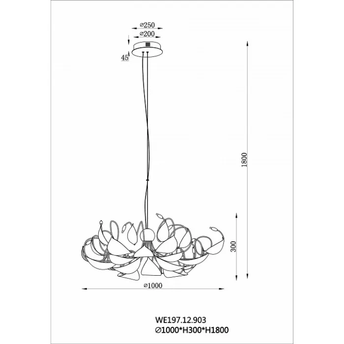 Подвесная люстра Wertmark Alessandra WE197.12.903 от ImperiumLoft