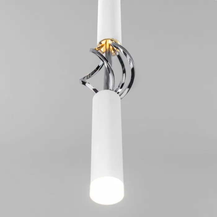 Подвесной светильник Eurosvet Lance 50191/1 LED белый/хром Цвет арматуры белый Цвет плафонов хром от ImperiumLoft