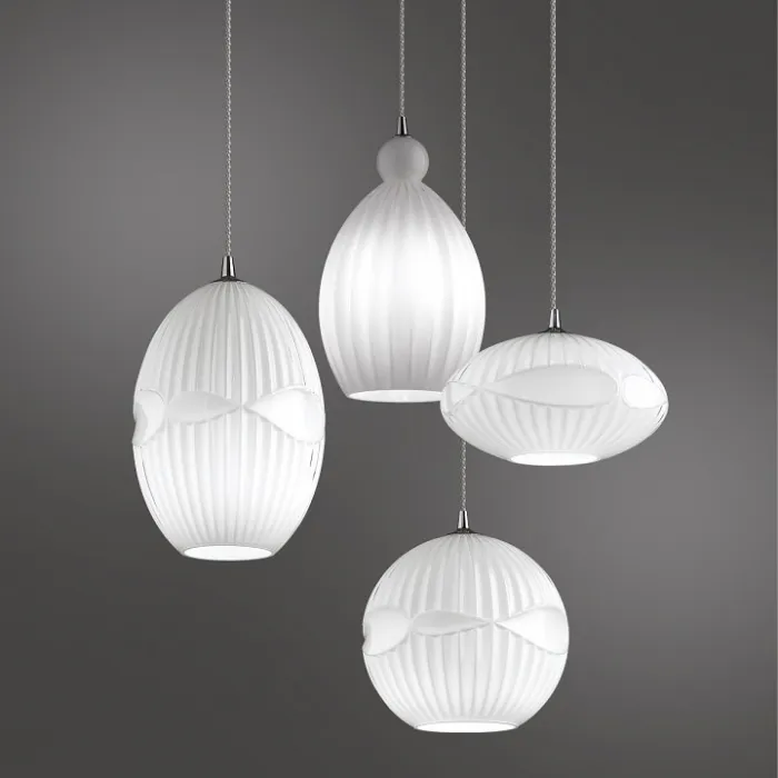 Подвесной светильник Odeon Light Storzo 4775/1 Цвет плафонов белый Цвет арматуры хром от ImperiumLoft