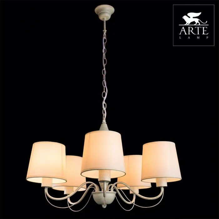 Подвесная люстра Arte Lamp Orlean A9310LM-5WG Цвет арматуры золото Цвет плафонов белый от ImperiumLoft