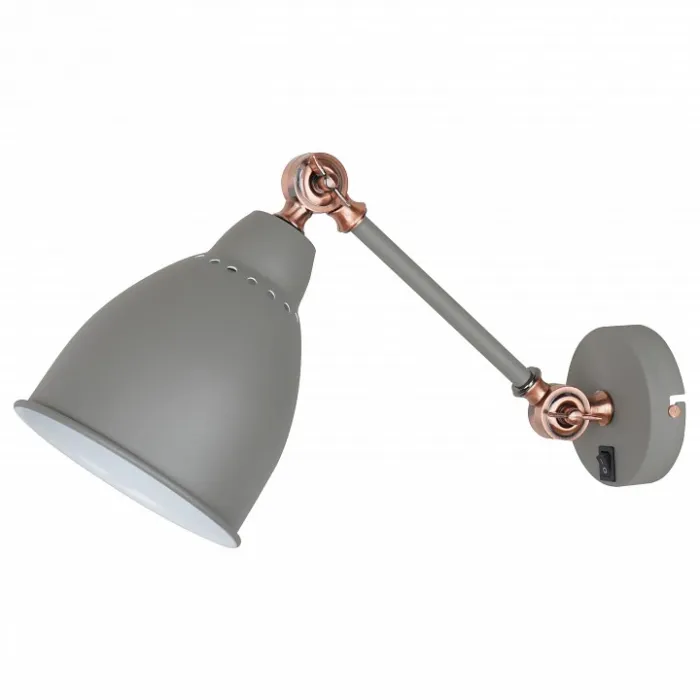 Бра Arte Lamp Braccio A2054AP-1GY Цвет арматуры хром Цвет плафонов хром от ImperiumLoft