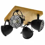 Спот Eglo Gatebeck 49079 Цвет арматуры коричневый Цвет плафонов черный от ImperiumLoft