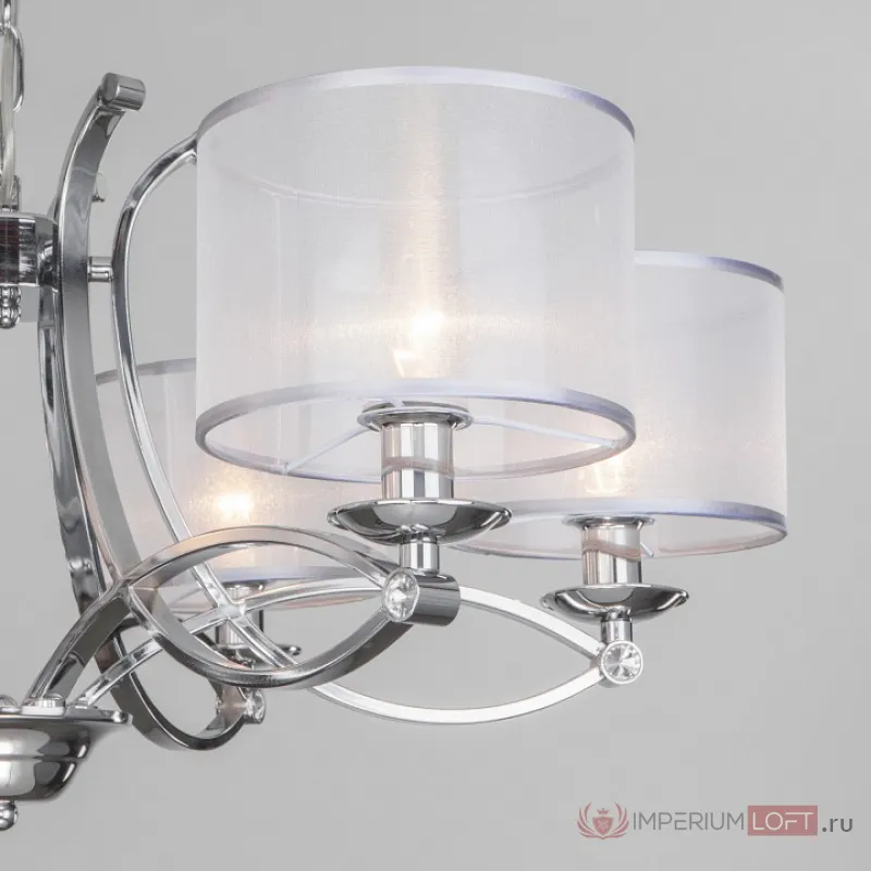 Подвесная люстра Eurosvet Fabiola 60109/6 хром Цвет арматуры хром Цвет плафонов серебро от ImperiumLoft