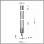Торшер Odeon Light York 4788/12F Цвет плафонов прозрачный Цвет арматуры золото от ImperiumLoft