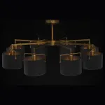 Люстра на штанге MW-Light Сайрус 721010408 Цвет арматуры бронза Цвет плафонов черный от ImperiumLoft