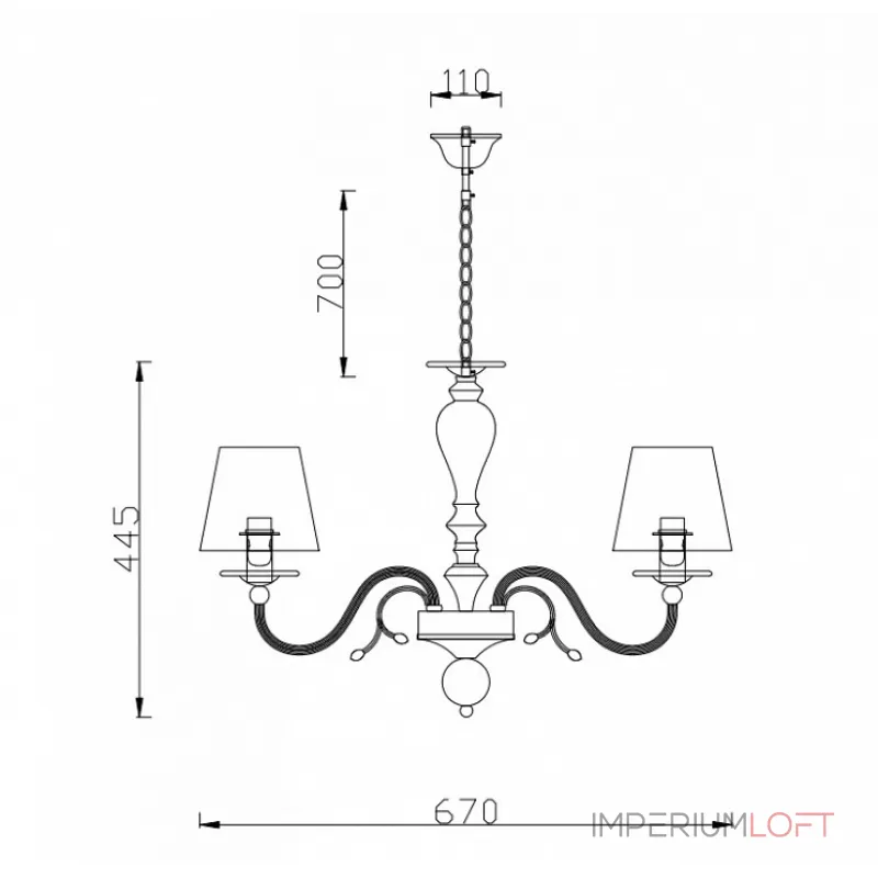 Подвесная люстра Rivoli Firenze P5 AB Б0038431 