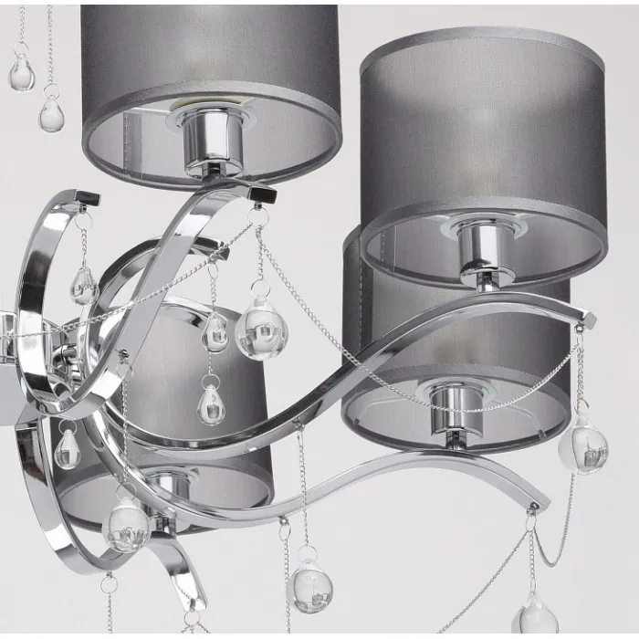 Подвесная люстра MW-Light Федерика 82 379019108 Цвет арматуры хром Цвет плафонов черный от ImperiumLoft