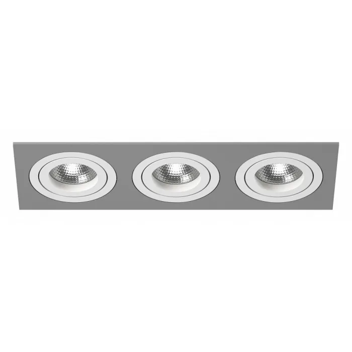 Встраиваемый светильник Lightstar Intero 16 triple quadro i539060606 Цвет арматуры серый Цвет плафонов белый от ImperiumLoft