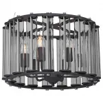 Подвесной светильник Vitaluce V5305 V5305-1/6PL Цвет арматуры черный Цвет плафонов прозрачный от ImperiumLoft