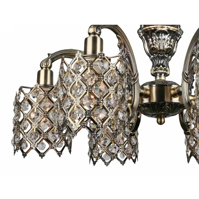 Подвесная люстра Omnilux Agenois OML-39607-06 Цвет арматуры бронза Цвет плафонов бронза от ImperiumLoft