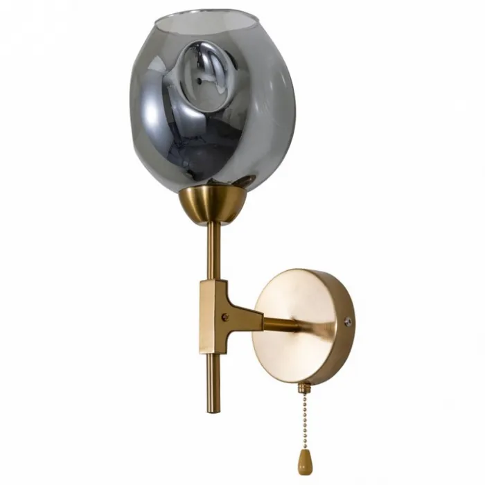 Бра Arte Lamp Yuka A7759AP-1PB Цвет плафонов серый Цвет арматуры медь от ImperiumLoft