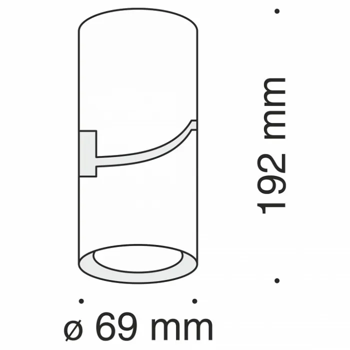 Накладной светильник Maytoni Tube C019CW-01B Цвет арматуры черный Цвет плафонов черный от ImperiumLoft