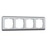 Рамка на 4 поста Werkel Stream серебряный W0042106 Цвет арматуры серебро
