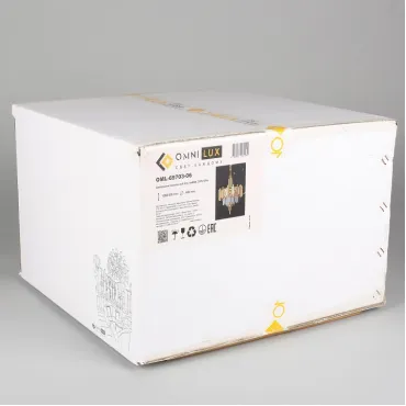 Подвесной светильник Omnilux Gaeta OML-69703-06 Цвет арматуры золото Цвет плафонов золото от ImperiumLoft