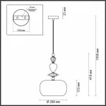 Подвесной светильник Odeon Light Bizet 4855/1A Цвет плафонов прозрачный Цвет арматуры золото от ImperiumLoft