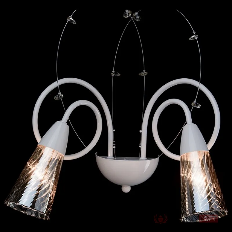 Бра MW-Light Эллегия 6 303022202 Цвет арматуры белый Цвет плафонов янтарный от ImperiumLoft