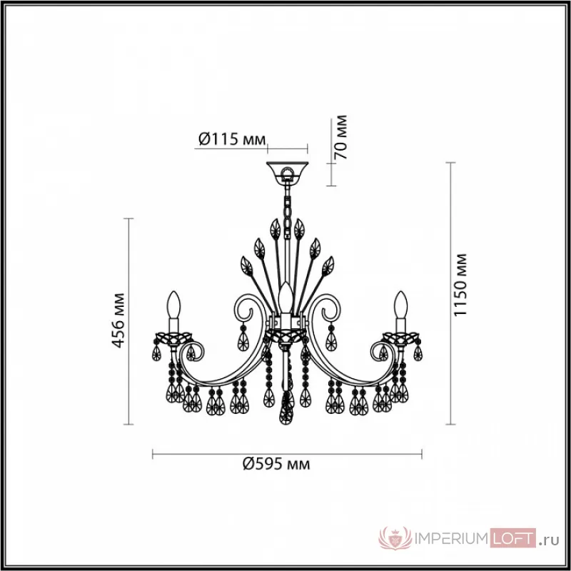 Подвесная люстра Odeon Light Versia 4977/6 от ImperiumLoft