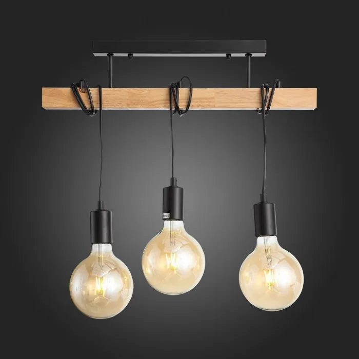 Подвесной светильник EVOLUCE Bagetti SL1142.403.03 Цвет арматуры черный Цвет плафонов белый от ImperiumLoft