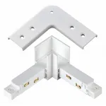 Соединитель угловой L-образный для треков Novotech Flum 135104 Цвет арматуры белый