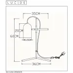 Настольная лампа декоративная Lucide 45586/20/33