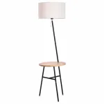 Торшер с полкой Arte Lamp Combo A9202PN-1BK Цвет плафонов белый Цвет арматуры черный