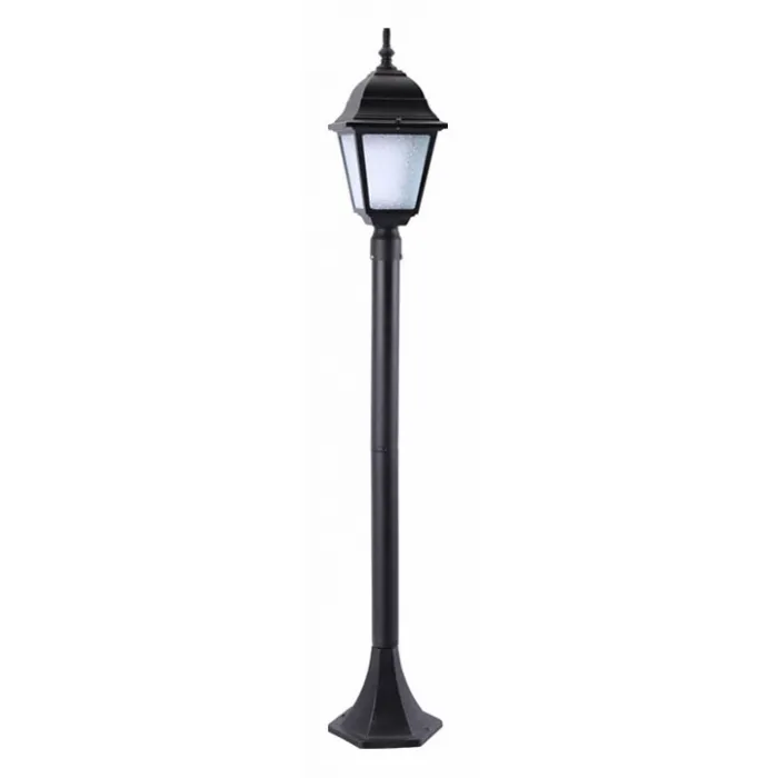 Наземный высокий светильник Arte Lamp Bremen A1016PA-1BK Цвет арматуры черный Цвет плафонов прозрачный от ImperiumLoft