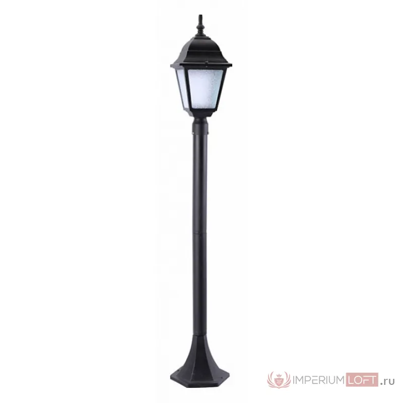Наземный высокий светильник Arte Lamp Bremen A1016PA-1BK Цвет арматуры черный Цвет плафонов прозрачный от ImperiumLoft