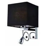 Бра с подсветкой Stilfort Duo 2064/02/02W Цвет плафонов черный Цвет арматуры хром от ImperiumLoft