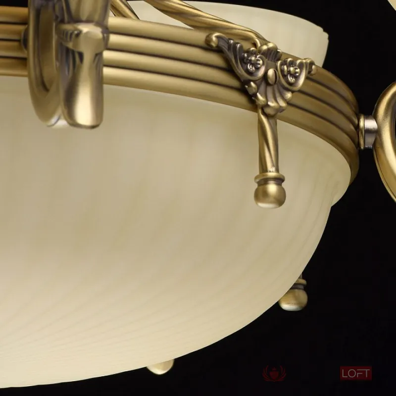 Подвесная люстра MW-Light Афродита 1 317010809 Цвет арматуры бронза Цвет плафонов кремовый от ImperiumLoft