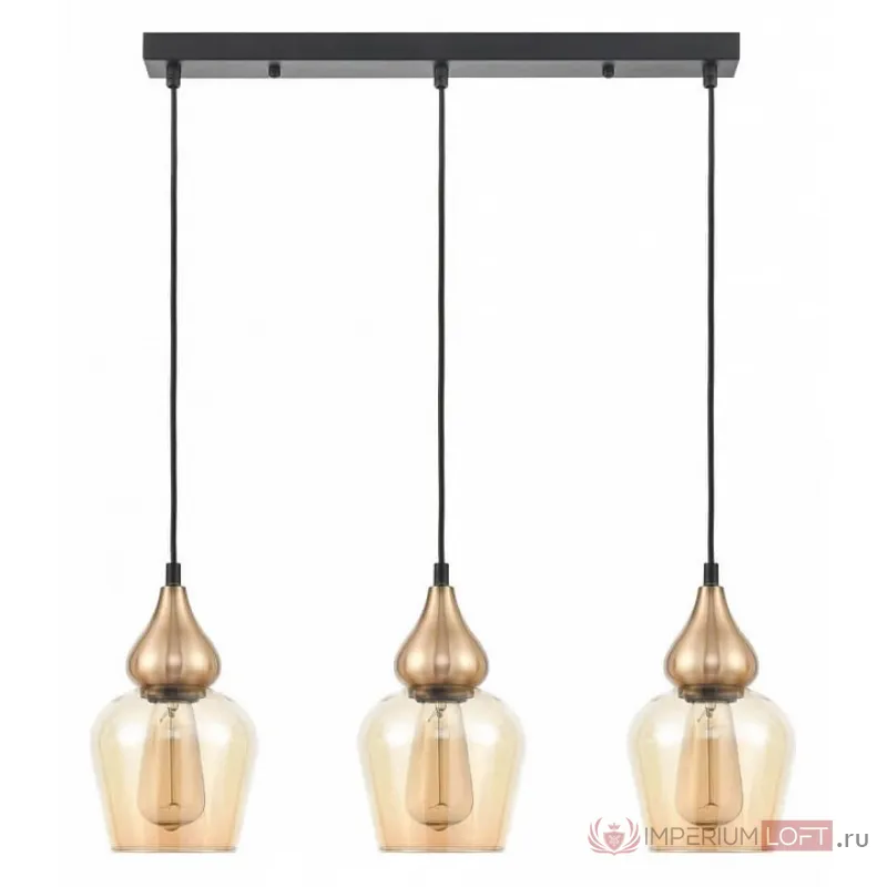 Подвесной светильник Vele Luce Simone VL5564P13 Цвет арматуры латунь Цвет плафонов янтарный от ImperiumLoft