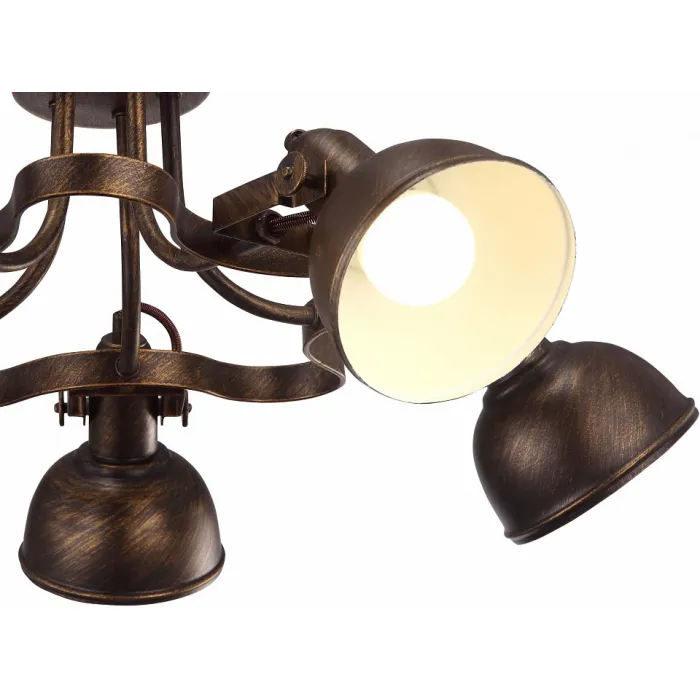 Люстра на штанге Arte Lamp Martin A5216PL-5BR Цвет арматуры коричневый Цвет плафонов коричневый от ImperiumLoft