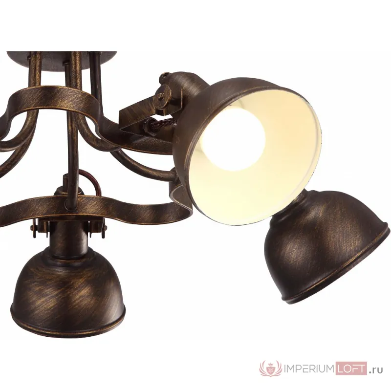 Люстра на штанге Arte Lamp Martin A5216PL-5BR Цвет арматуры коричневый Цвет плафонов коричневый от ImperiumLoft
