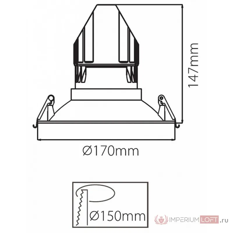 Рамка на 1 светильник Deko-Light 930089 Цвет арматуры белый от ImperiumLoft