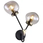 Бра Omnilux Crotone OML-95101-02 Цвет плафонов серый Цвет арматуры черный