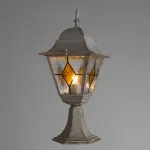 Наземный низкий светильник Arte Lamp Berlin A1014FN-1WG Цвет арматуры золото Цвет плафонов желтый