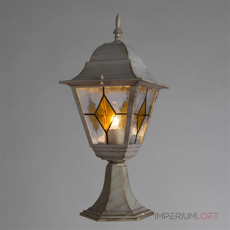 Наземный низкий светильник Arte Lamp Berlin A1014FN-1WG Цвет арматуры золото Цвет плафонов желтый Наземный низкий светильник Arte Lamp Berlin A1014FN-1WG Цвет арматуры золото Цвет плафонов желтый