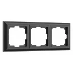 Рамка на 3 поста Werkel черный матовый W0032208