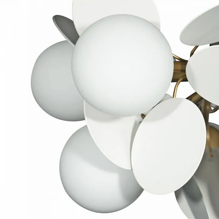 Подвесная люстра Loft it Matisse 10008/10 white Цвет арматуры золото Цвет плафонов белый от ImperiumLoft