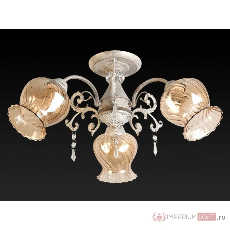 Люстра на штанге TopLight Miranda TL5690D-03WG Цвет арматуры золото Цвет плафонов янтарный от ImperiumLoft