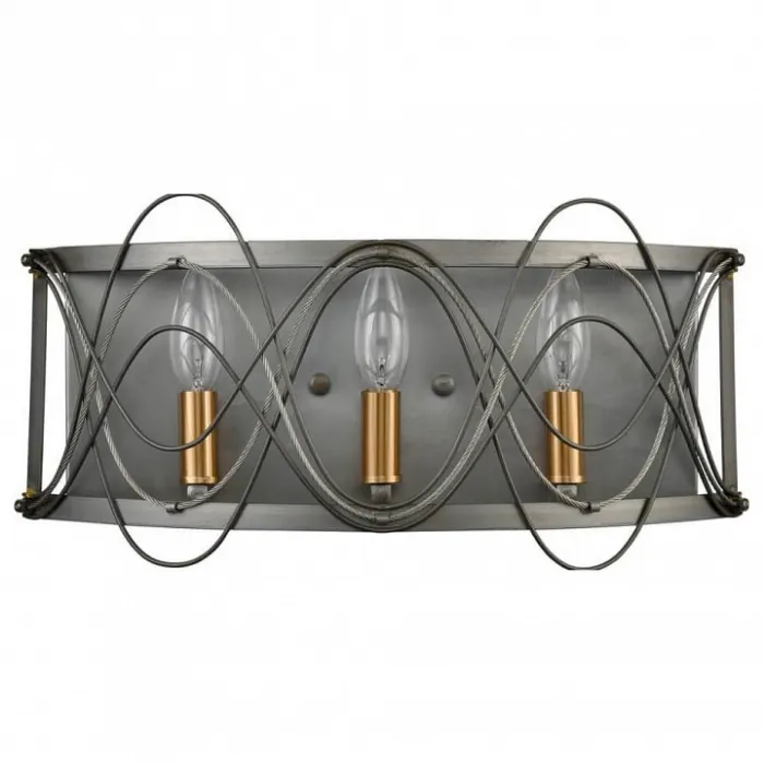 Бра Vele Luce Stradivario 742 VL4104W03 Цвет арматуры никель Цвет плафонов черный от ImperiumLoft